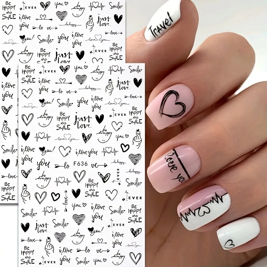 Valentine Love Nail Art Stickers Set