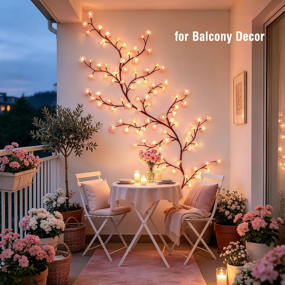 Cherry Blossom LED Tree Branch Wall Lights