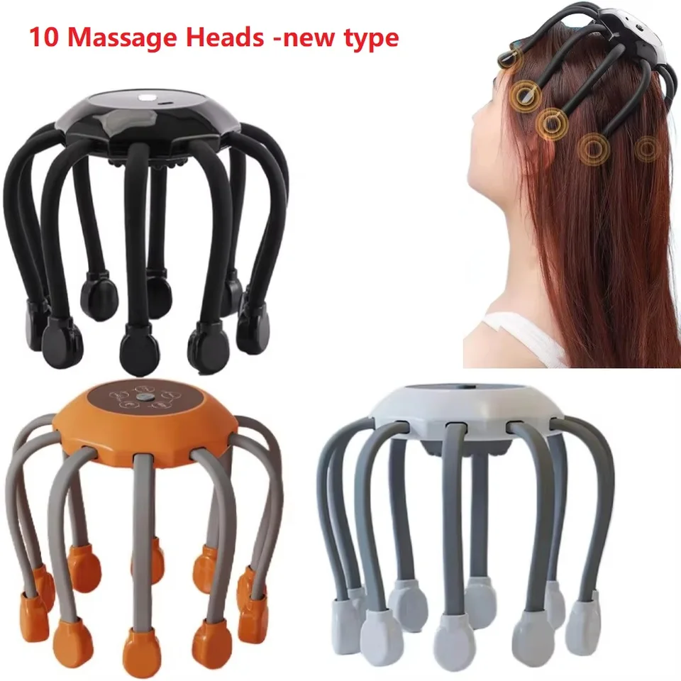 Electric Octopus Head Massager (10 Heads)